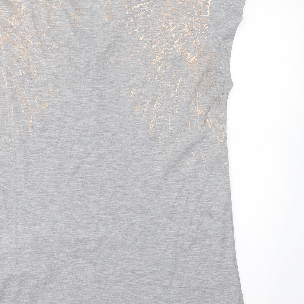 Marks and Spencer Womens Grey Basic T-Shirt Size 14