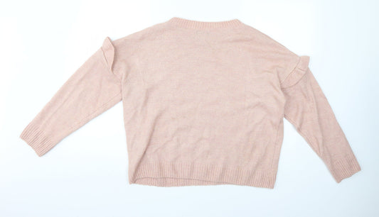 M&Co Womens Pink Pullover Jumper Size 16