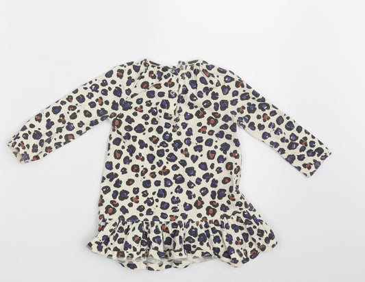 NEXT Girls Ivory Animal Print A-Line Size 12-18 Months