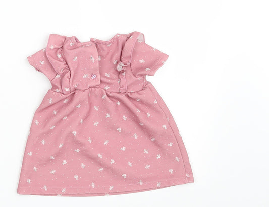 TU Girls Pink Floral A-Line Size 0-3 Months
