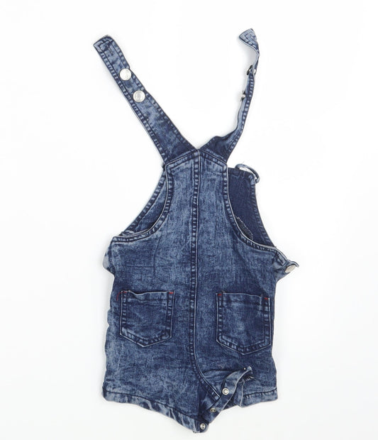 Mickey Mouse Baby Blue Denim Pinafore/Dungaree Dress Size 6-9 Months