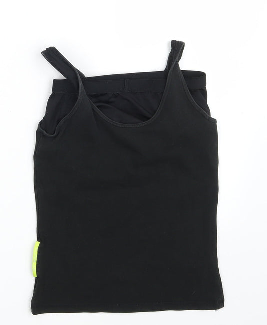 PURE LIME Womens Black   Cropped Tank Size S