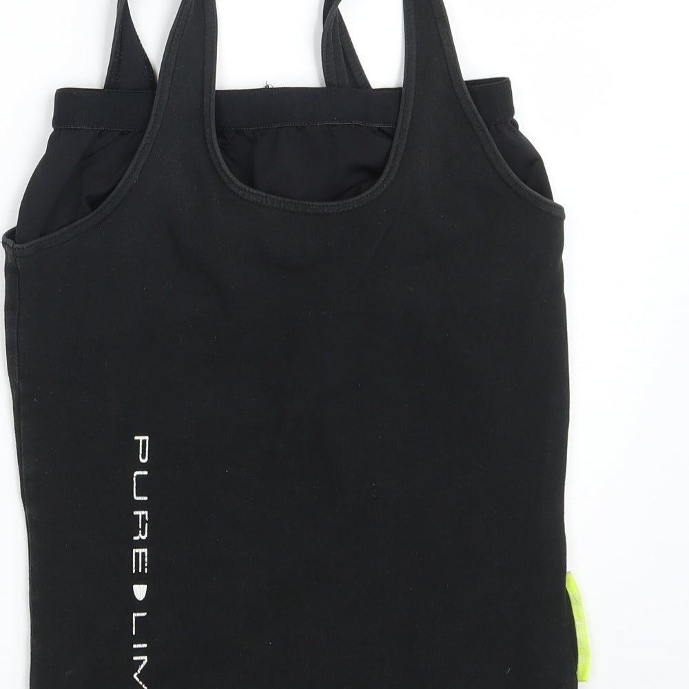 PURE LIME Womens Black   Cropped Tank Size S