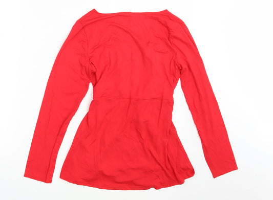 Wucaiyi Womens Red T-Shirt Dress Size M