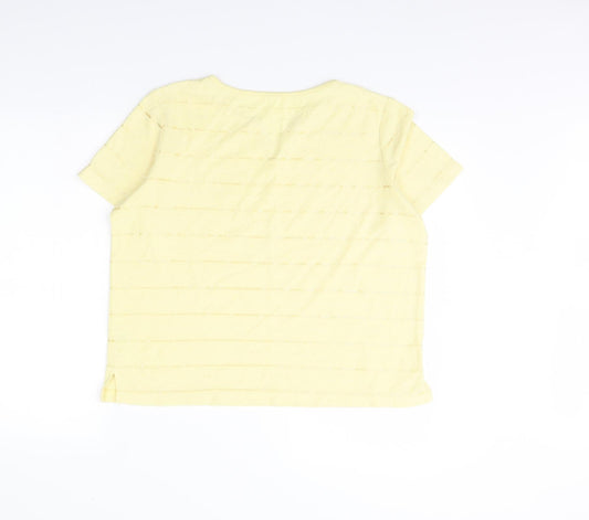 BM Womens Yellow Basic Blouse Size M