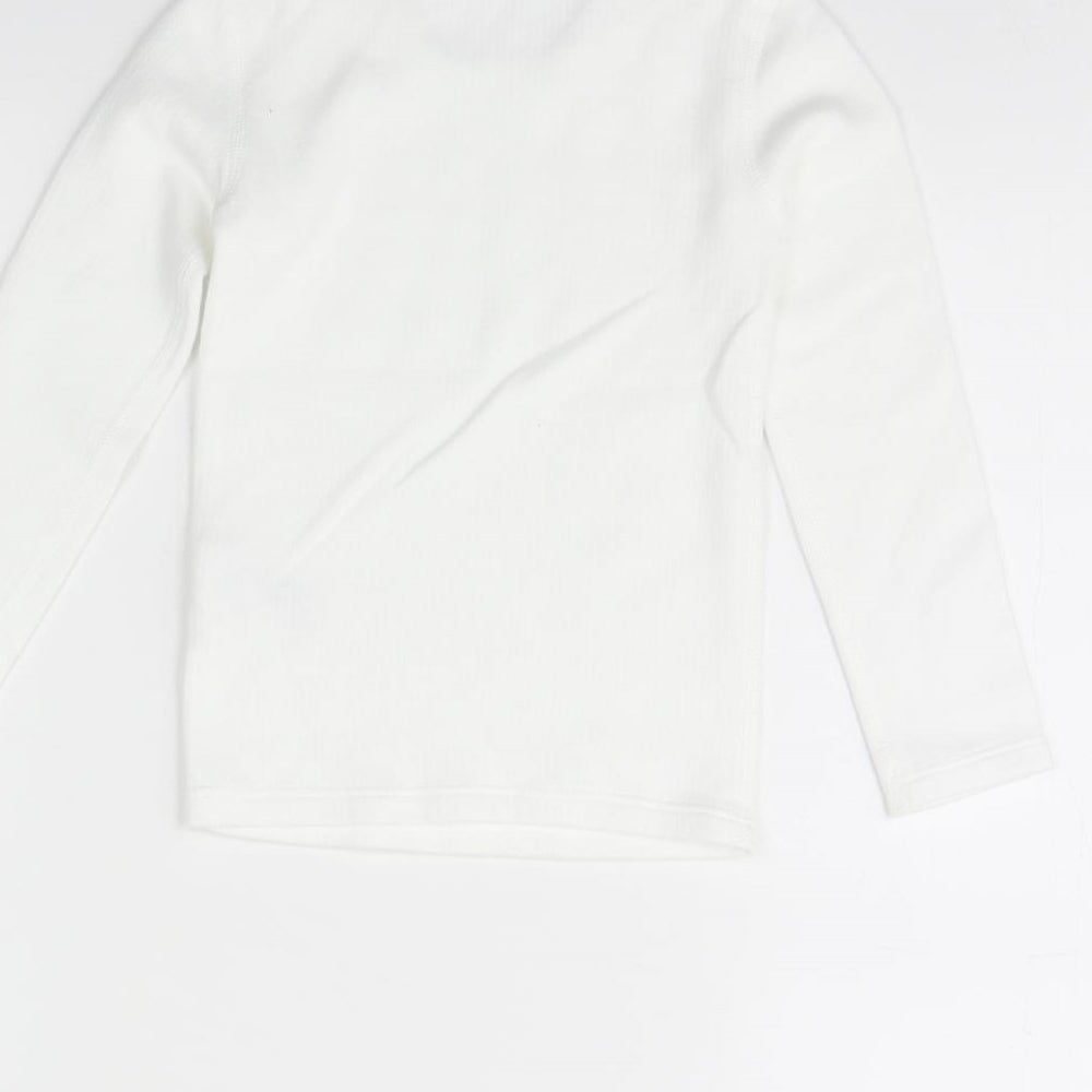 M&S Girls White Basic T-Shirt Size 3 Years