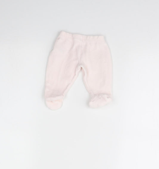 M&S Girls Pink Jogger Trousers Size 0-3 Months