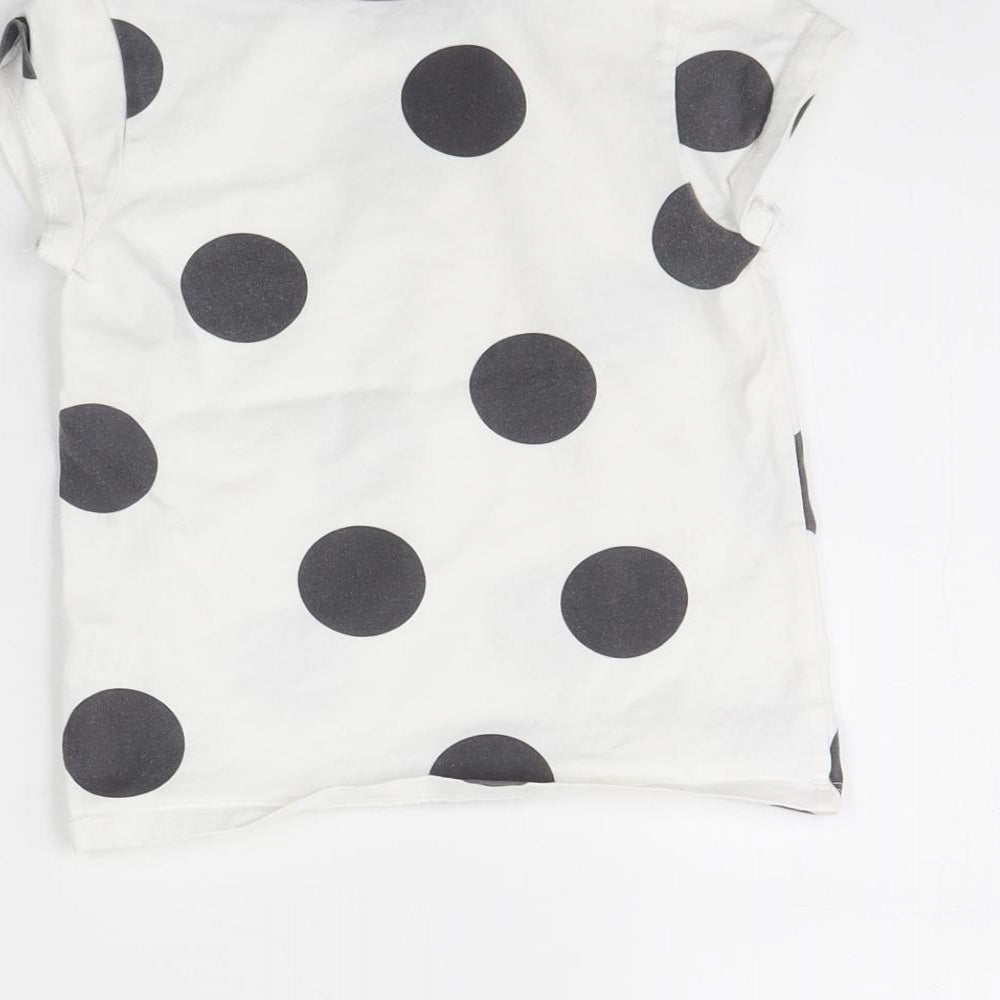 George Girls White Polka Dot Cami Pyjama Top Size 3 Years