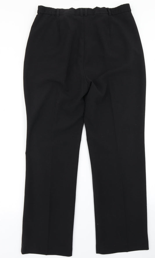 M&S Womens Black Dress Pants Trousers Size 12 L28 in