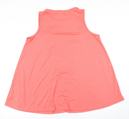 Capsule Womens Pink Basic Tank Size 14