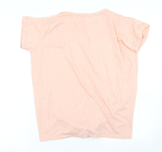Pretty Secrets Womens Pink Basic T-Shirt Size 12