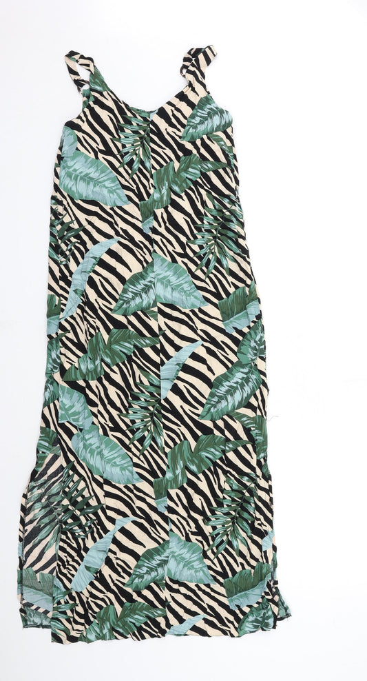 Dorothy Perkins Womens Black Striped Maxi Size 8