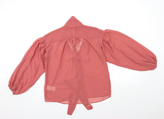 ALL ABOUT YOU Womens Pink Basic Blouse Size S