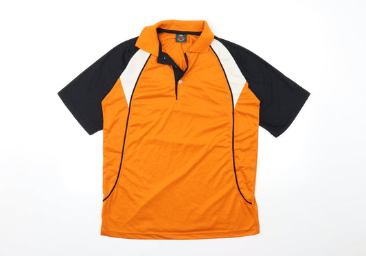 na internation Mens Orange Polo Size L