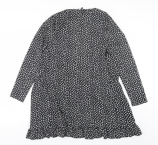 Misspap Womens Black Polka Dot Kimono Blouse Size 8