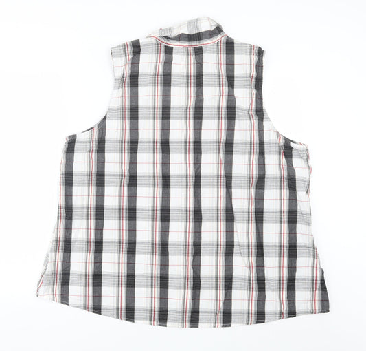 Preworn Womens Multicoloured Plaid Basic Button-Up Size XL