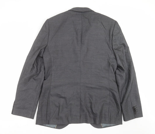 River Island Mens Grey Jacket Suit Jacket Size 40