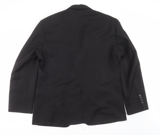 Preworn Mens Black Jacket Suit Jacket Size 42