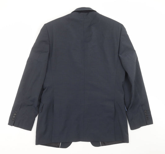 Blazer Mens Blue Jacket Suit Jacket Size 38