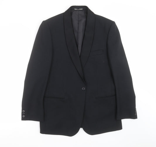 Dunn & CO Mens Black   Jacket Suit Jacket Size 40