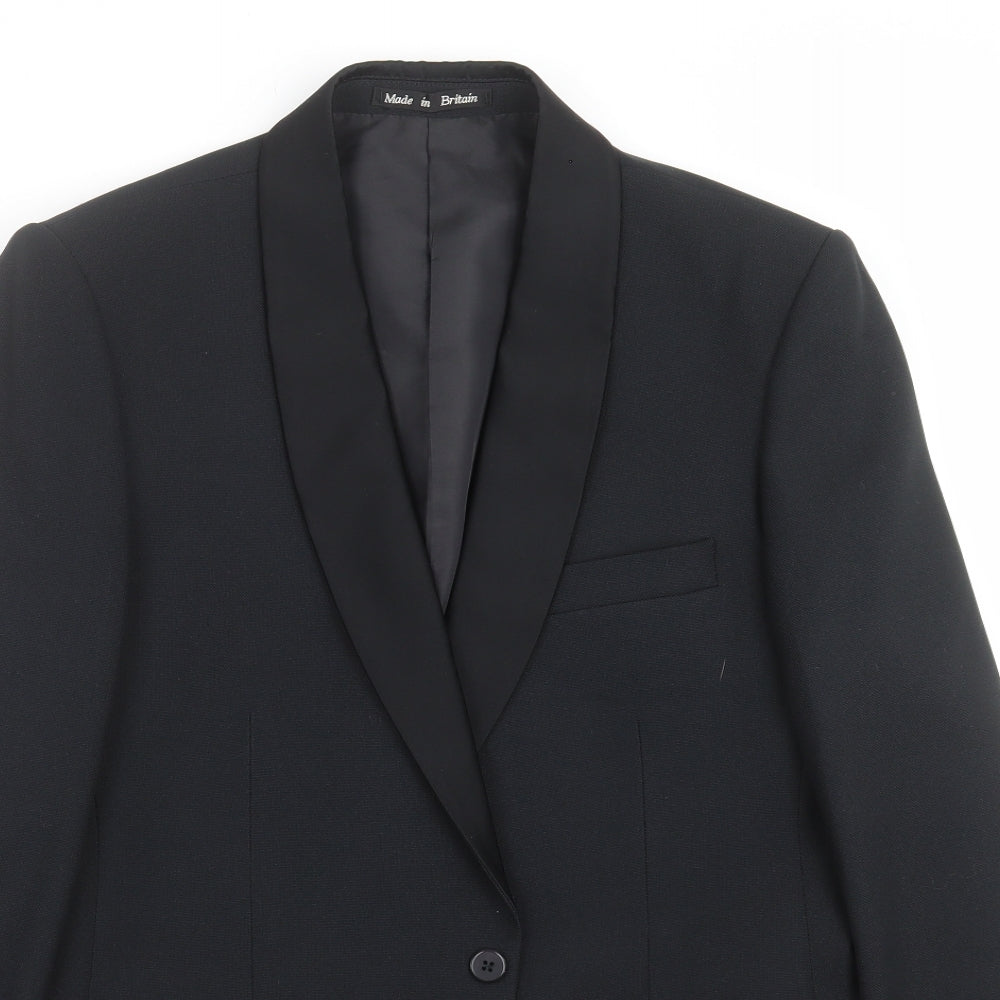 Dunn & CO Mens Black   Jacket Suit Jacket Size 40