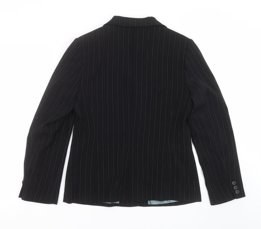 Dorothy Perkins Womens Black Striped Jacket Suit Jacket Size 14