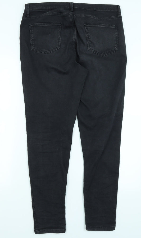 M&S Womens Black Skinny Jeans Size L L29 in