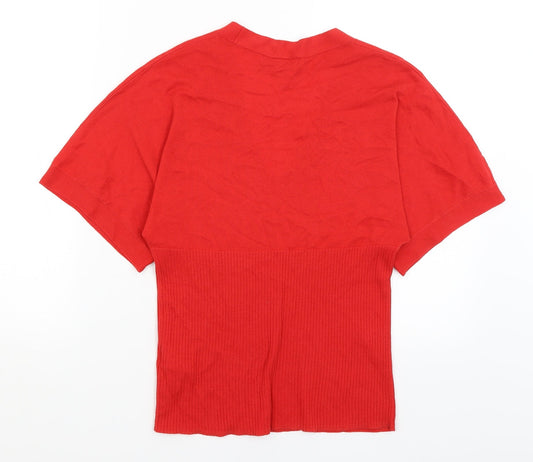 Monsoon Womens Red Basic T-Shirt Size 10
