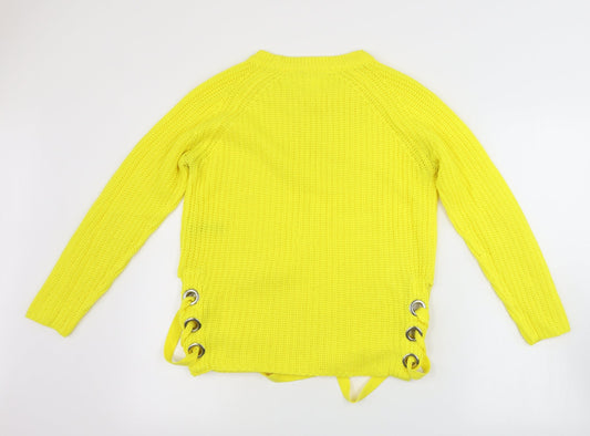 pep&co Womens Yellow Pullover Jumper Size 10