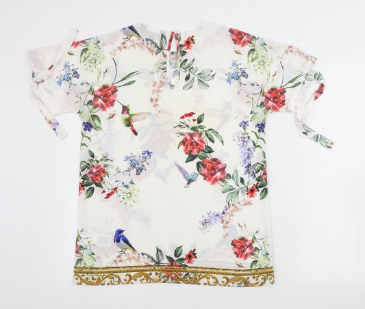 Lipsy Womens White Basic Blouse Size 6