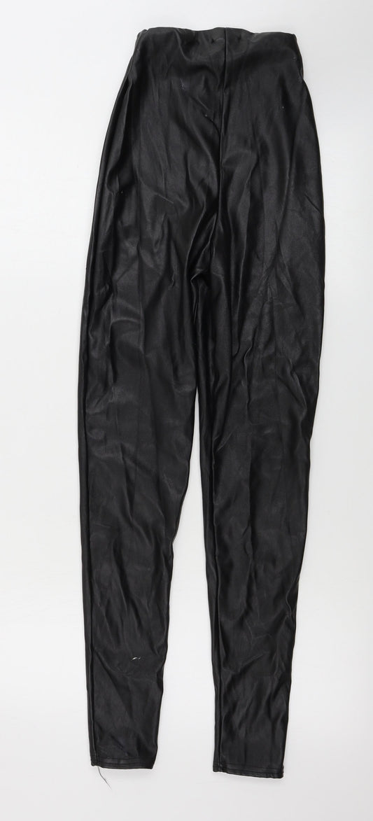 PRETTYLITTLETHING Womens Black Jegging Leggings Size 6 L27 in