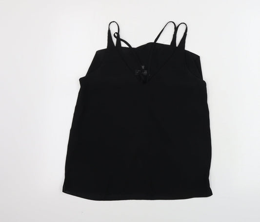 Topshop Womens Black Basic Tank Size 6