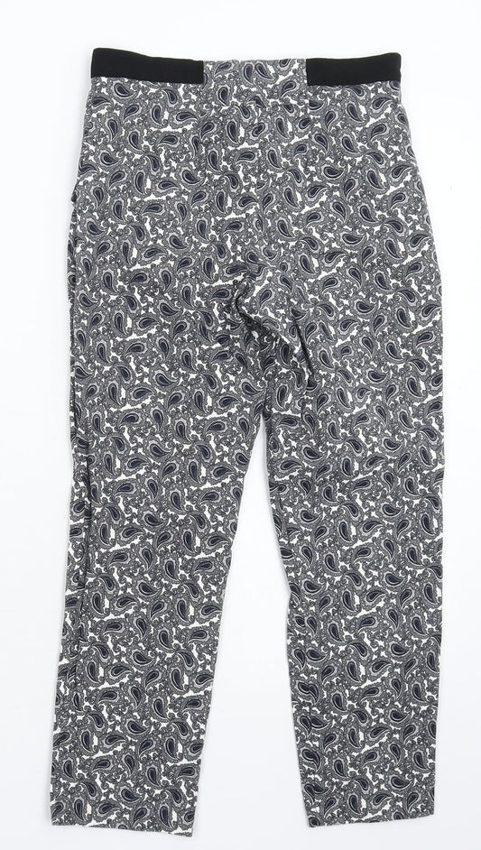 Topshop Womens Multicoloured Cropped Leggings Size 6 L23 in