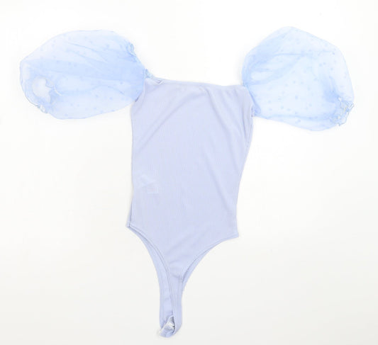 PRETTYLITTLETHING Womens Blue Bodysuit One-Piece Size 6