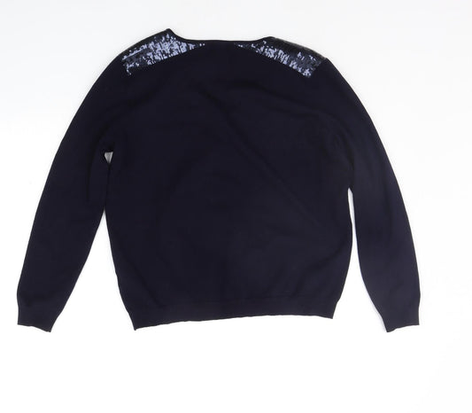 R Edition Womens Blue Pullover Jumper Size 18