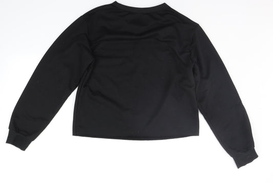 rowme Boys Black Pullover Jumper Size M