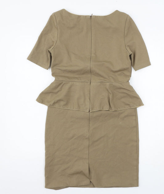 Envy Womens Brown Jersey Shift Size M