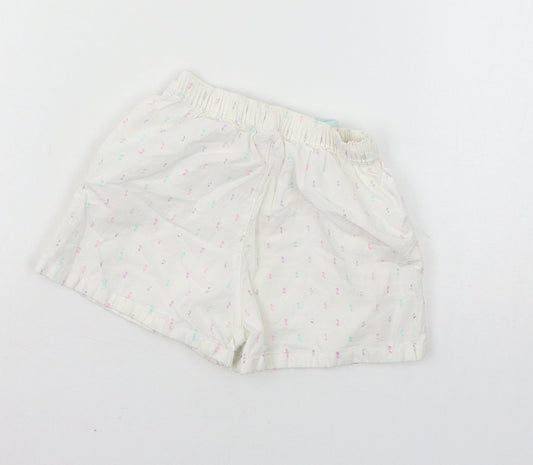 TU Girls White Polka Dot Cami Pyjama Pants Size 2-3 Years