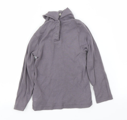 Vertbaudet Girls Grey Basic T-Shirt Size 2 Years