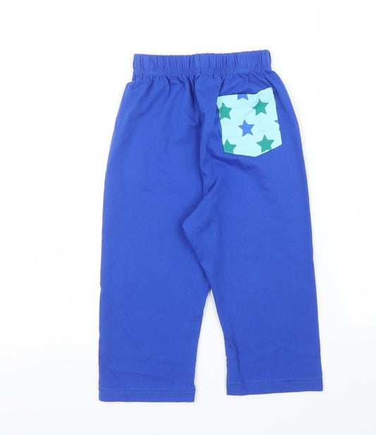 M&S Boys Blue Solid Pyjama Pants Size 2-3 Years