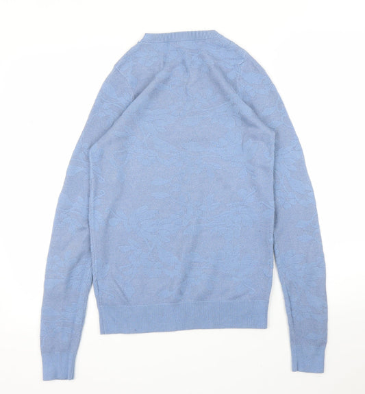 NEXT Womens Blue Floral Pullover Jumper Size 8
