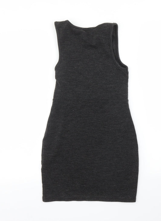 Topshop Womens Grey Sheath Size 10