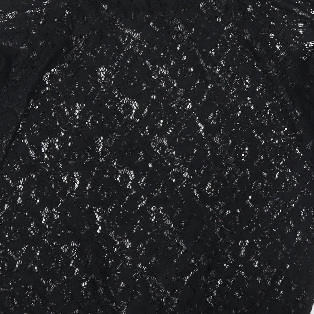 NEXT Womens Black Floral Pullover Jumper Size 12