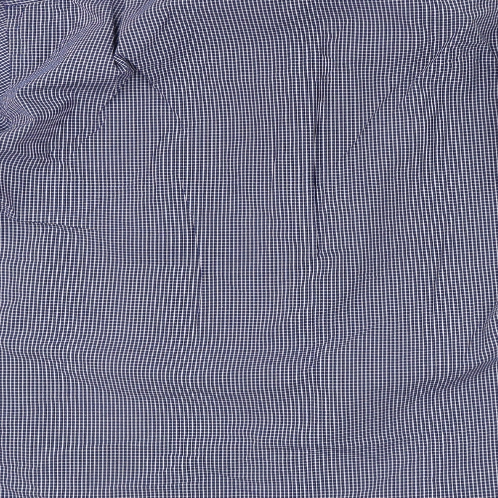 Marks and Spencer Mens Blue Button-Up Size 16