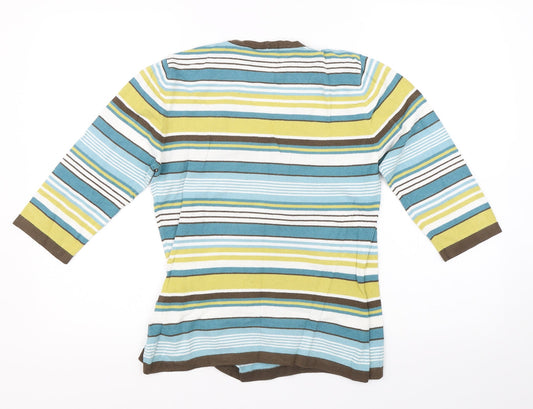 alex&co Womens Multicoloured Striped Pullover Jumper Size 12