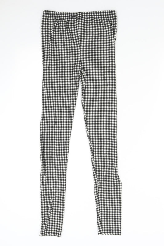Missi Womens Multicoloured Check Jogger Leggings L29 in