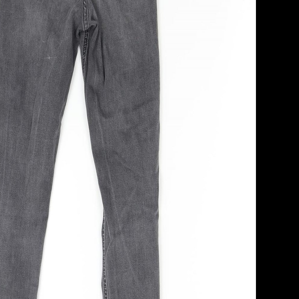 Topshop Womens Grey Denim Skinny Jeans Size 25 L30 in