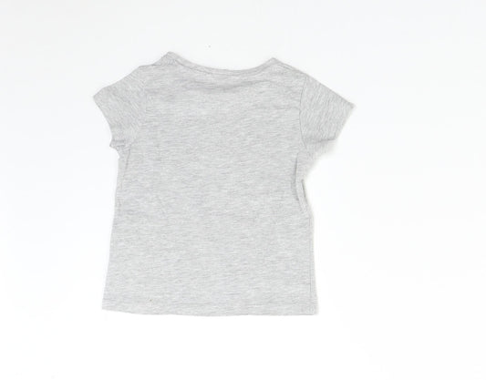 Pep&Co Boys Grey Basic T-Shirt Size 2-3 Years - Summer Fun