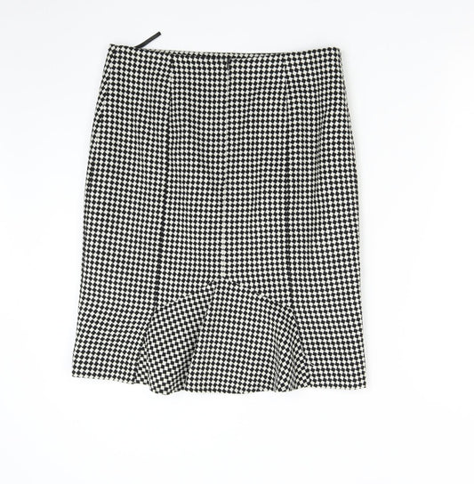 CC Womens Multicoloured Check Straight & Pencil Skirt Size 12