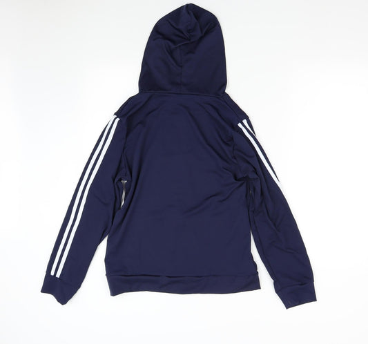 Fashion Womens Blue Full Zip Hoodie Size S